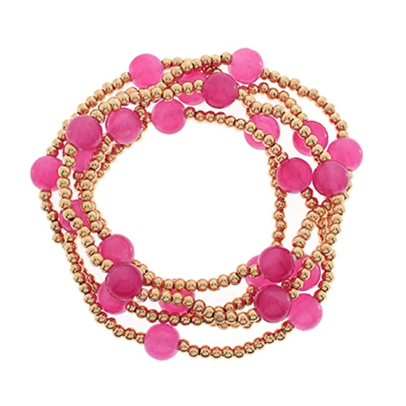 5 Row Ball Station CCB Bracelet - Picture 2 of 2